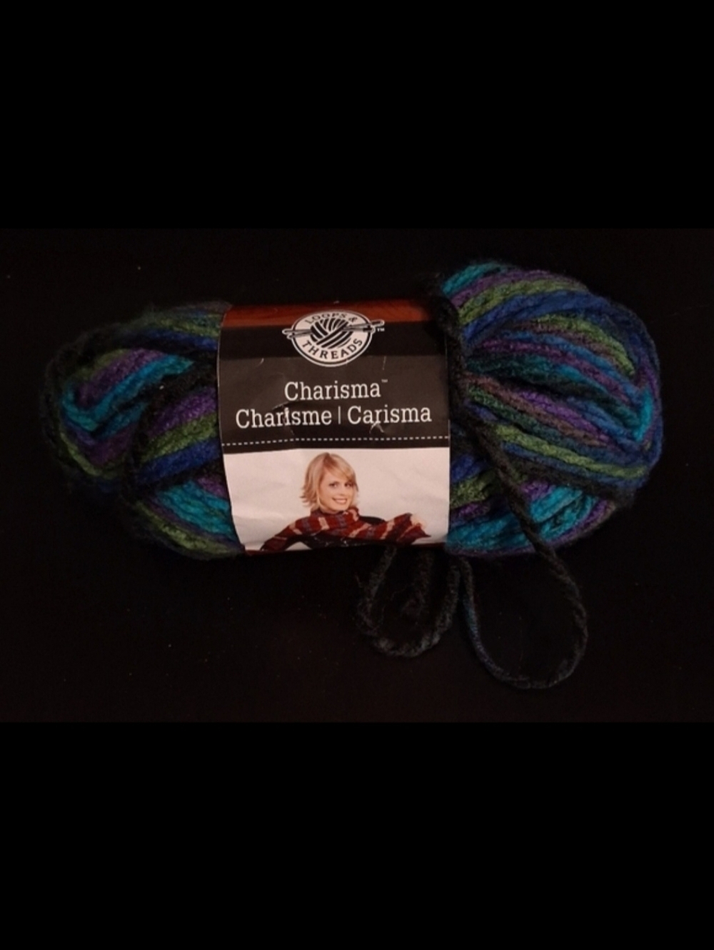 NWT Loops & Threads Charisma Aurora Borealis Purple/Blue Acrylic Knit Yarn